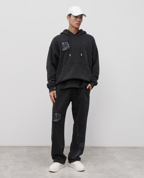 Off-White Faded Painting Gray Hoodie 44MBB085F5F00X