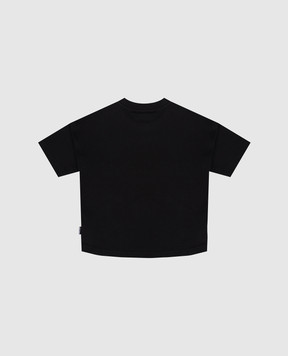 Palm Angels Children's black T-shirt with print PBAA002S26JER004