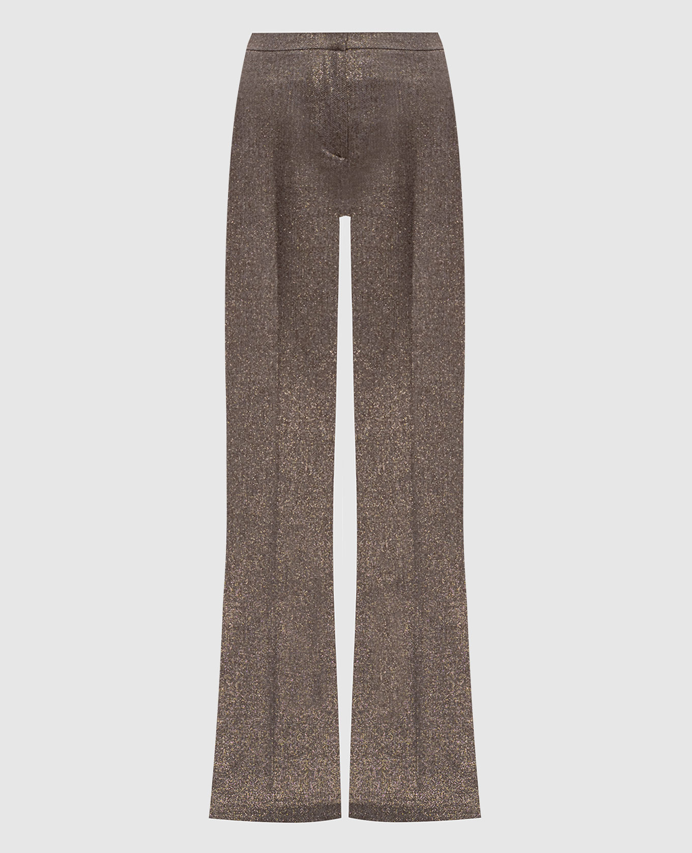 

Beige wool flared pants with lurex Twinset