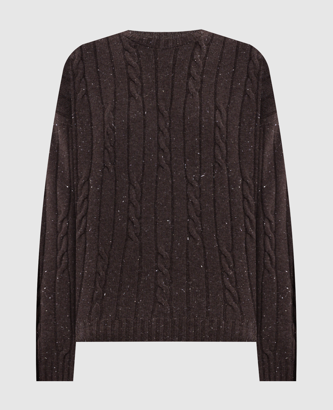 Brown sweater with wool and silk