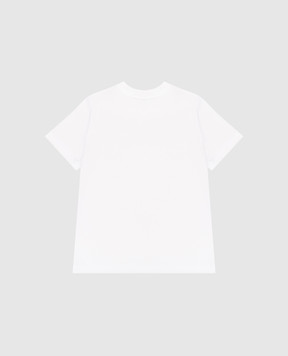Dolce&Gabbana Children's white T-shirt with DG logo monogram L5JTOXG7P0J812+