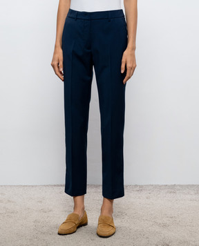 Max Mara Weekend CANON blue wool pants WKDCANON