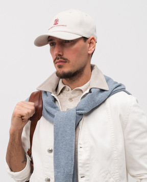 Brunello Cucinelli Beige cap with logo M277P9850