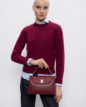 Bally Burgundy leather Lock Me bag WAH010VT710
