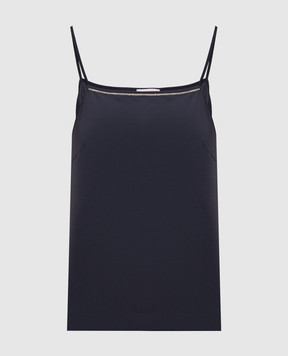Peserico Blue top with silk S08921D07325