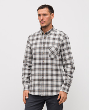 Florentino Gray checkered shirt 225720522854