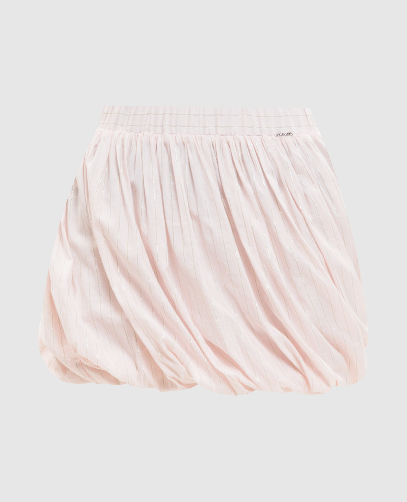 Pink striped skirt with drapery