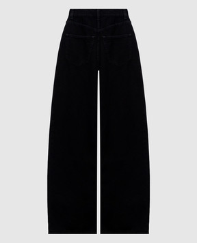Maison Margiela MM6 Black jeans with logo patch S62LB0226M30064
