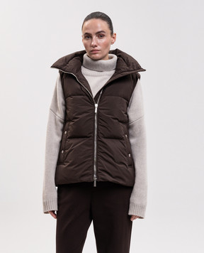 MooRER Brown down vest FUENTE FUENTESTP