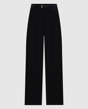 Juun.j Black wool pants with belt JW6221W025