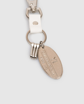 Y`S Yamamoto White keychain with logo YQA01991