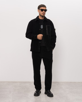 Stone Island Black T-shirt with Low Infos print L2S152100001S0480