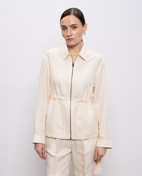 Woolrich Ivory jacket with linen CFWWOS2021FRUT3043