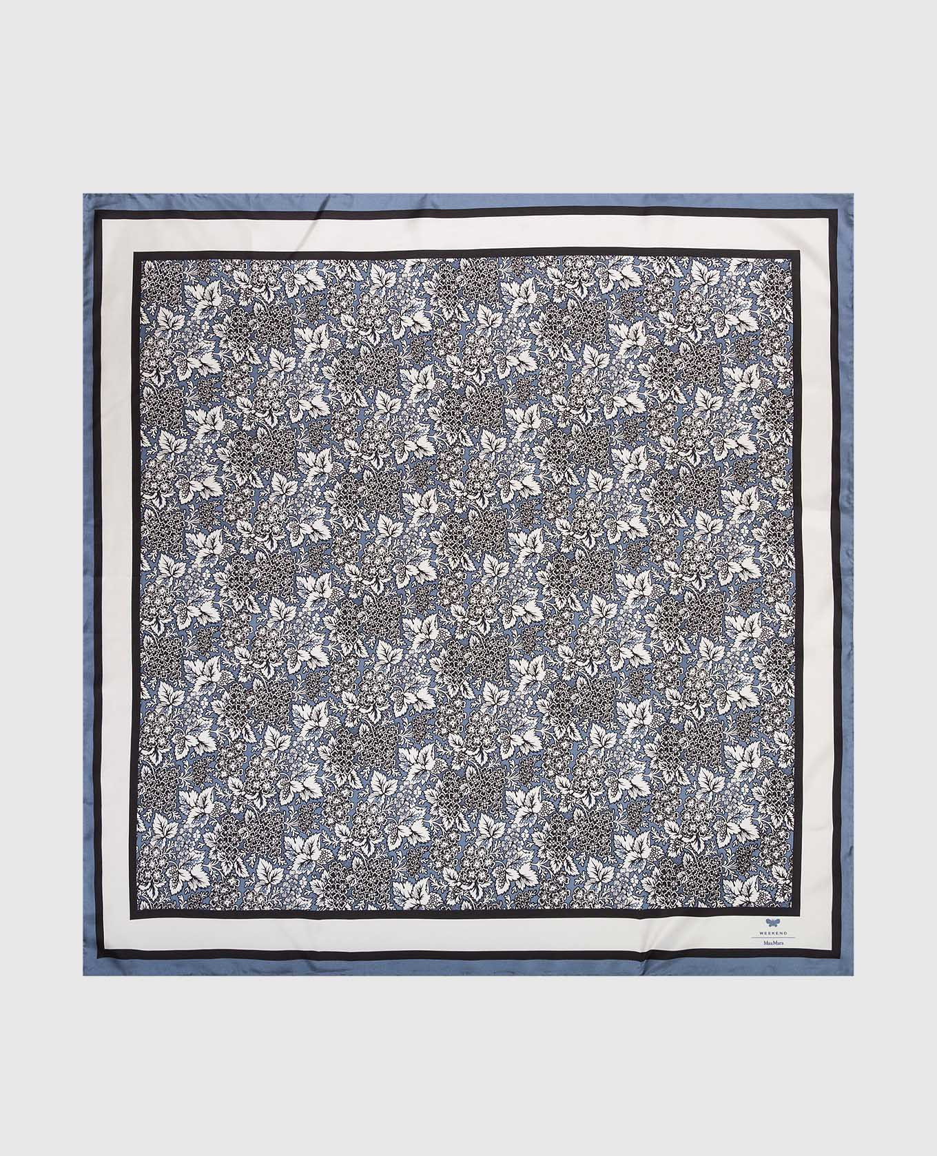 

Blue silk scarf with floral print Max Mara Weekend