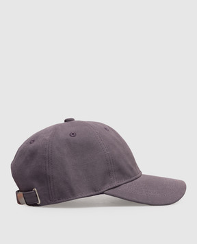 Max & Co Purple hemp cap with monogram embroidery MCABASEBALL