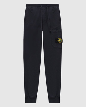 Stone Island Black joggers with logo L1S156200021S0051