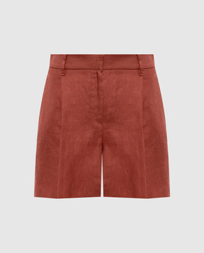 Brunello Cucinelli Pink linen shorts MH527P8923