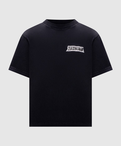 Schwarzes Masking Tape T-Shirt