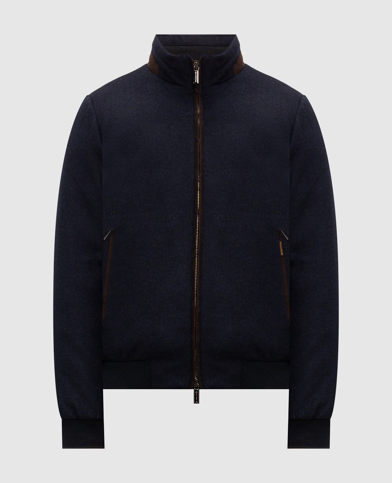 DONIZETTI blue wool and cashmere down jacket