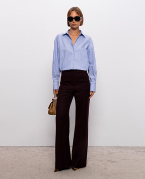 Victoria Beckham Ellys blue striped shirt 1326WSH007474G