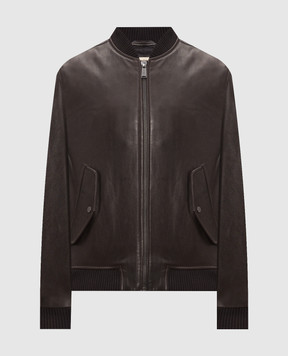 Trussardi Brown leather bomber jacket R302M000053NML901L01