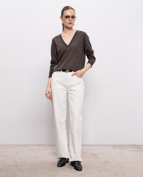 Loulou de Saison JULIO brown cashmere pullover JULIOLDS