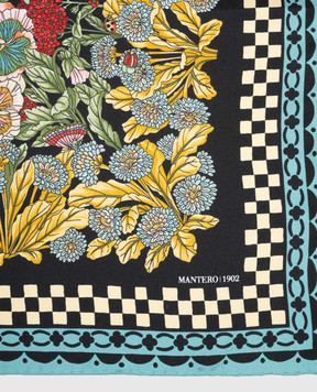 MANTERO 1902 Floral print silk scarf 0904F0030G63132