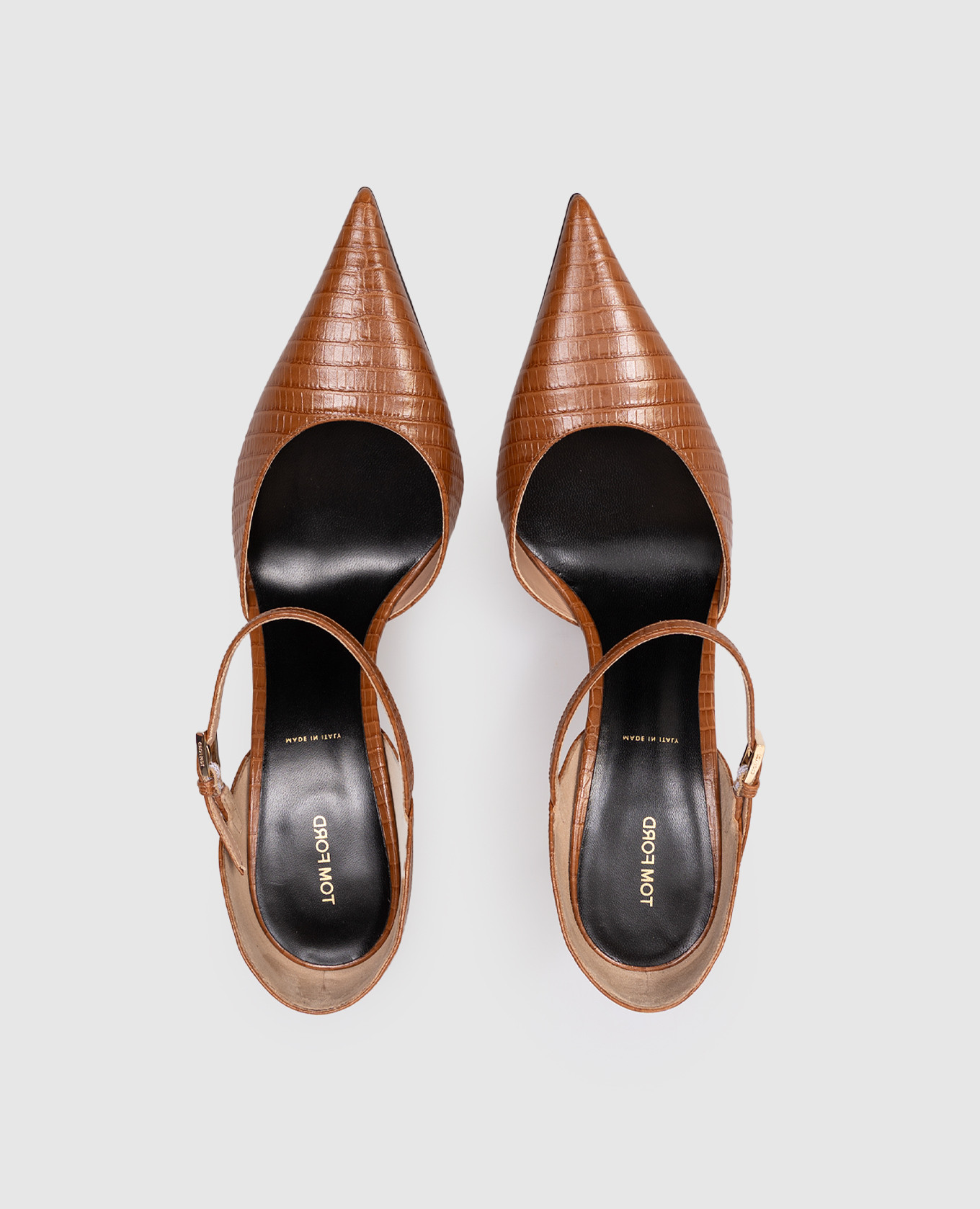 Vertigo Brown Leather Mary Jane Shoes Tom Ford 4