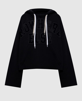 SSHEENA Black Flip printed hoodie 26FWFLIPTF26011