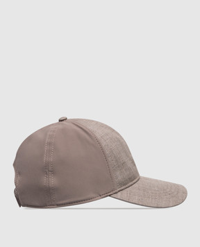 Sease Brown cap with linen AC048TN147