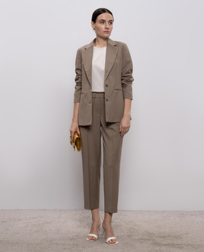 Peserico Khaki wool pants A0407202584