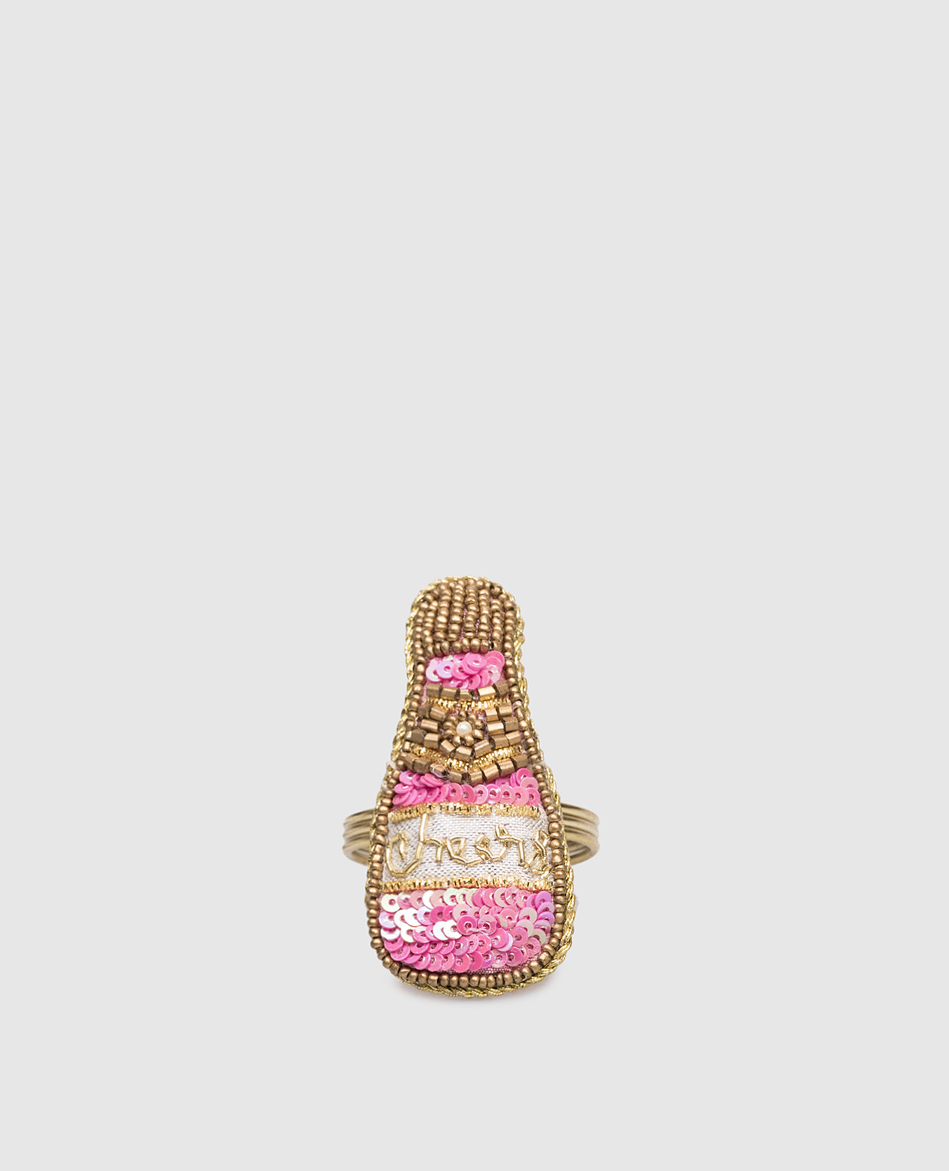 

Champagne Bottle Napkin Ring Vondels, Pink