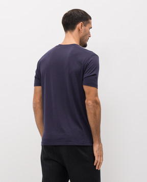 Tom Ford Blue T-shirt with monogram logo JCS004JMT012