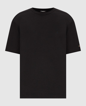 Stefano Ricci Black T-shirt with wool MNH6305550WPA02T