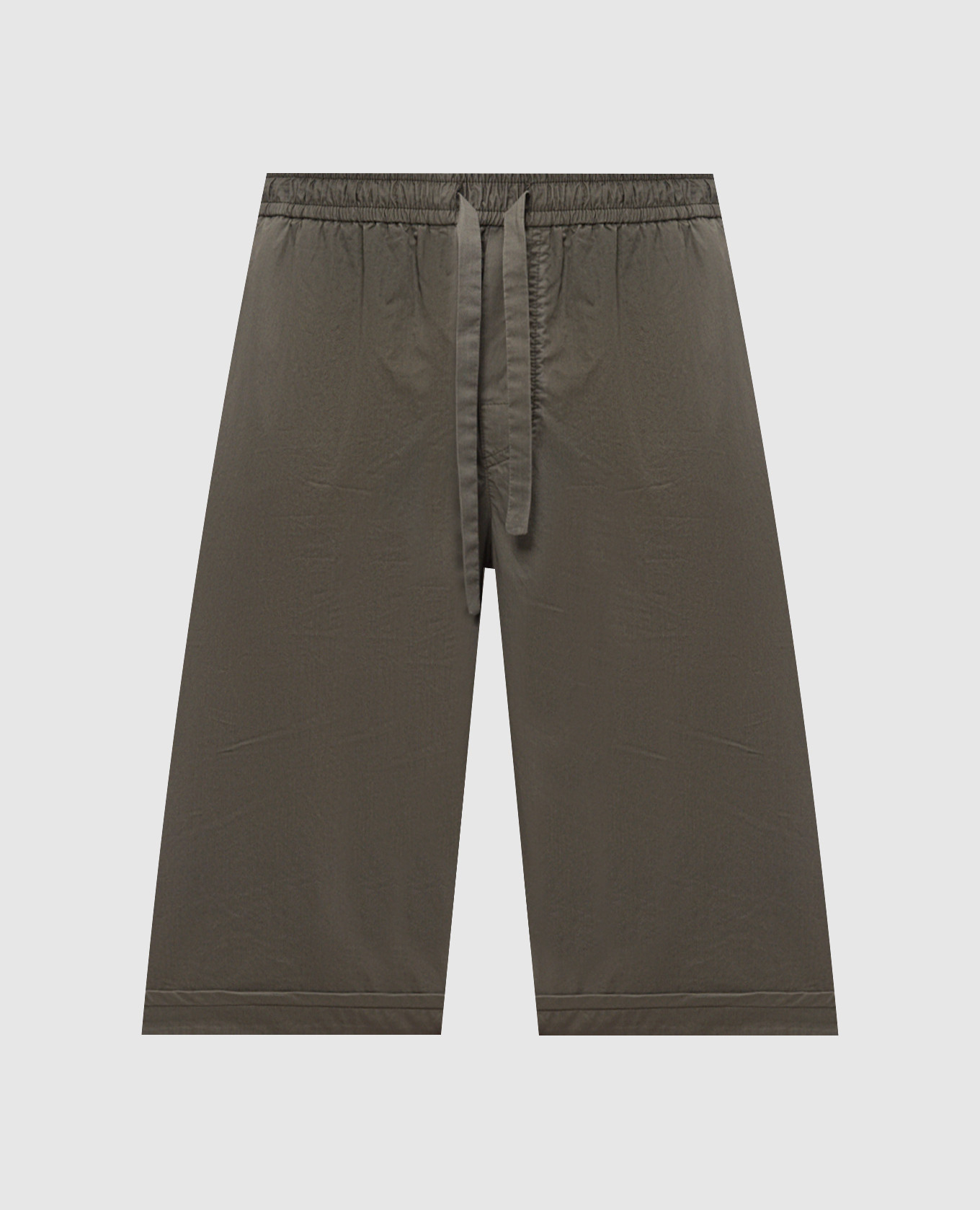 Pantaloncini color kaki con logo testurizzato