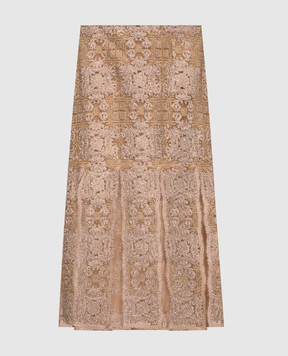 Ermanno Scervino Beige skirt with crystals D482O708FDCTUEO
