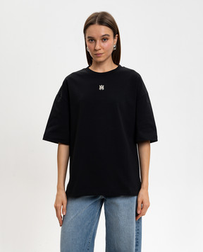 AMIRI Black T-shirt with embroidered monogram AWTOJR1011