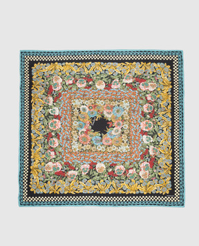 MANTERO 1902 Floral print silk scarf 0904F0030G63132