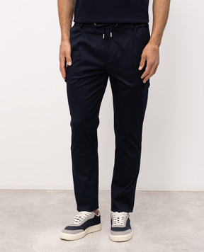 Bilancioni Blue cotton cargo pants BE26P1DR2ST