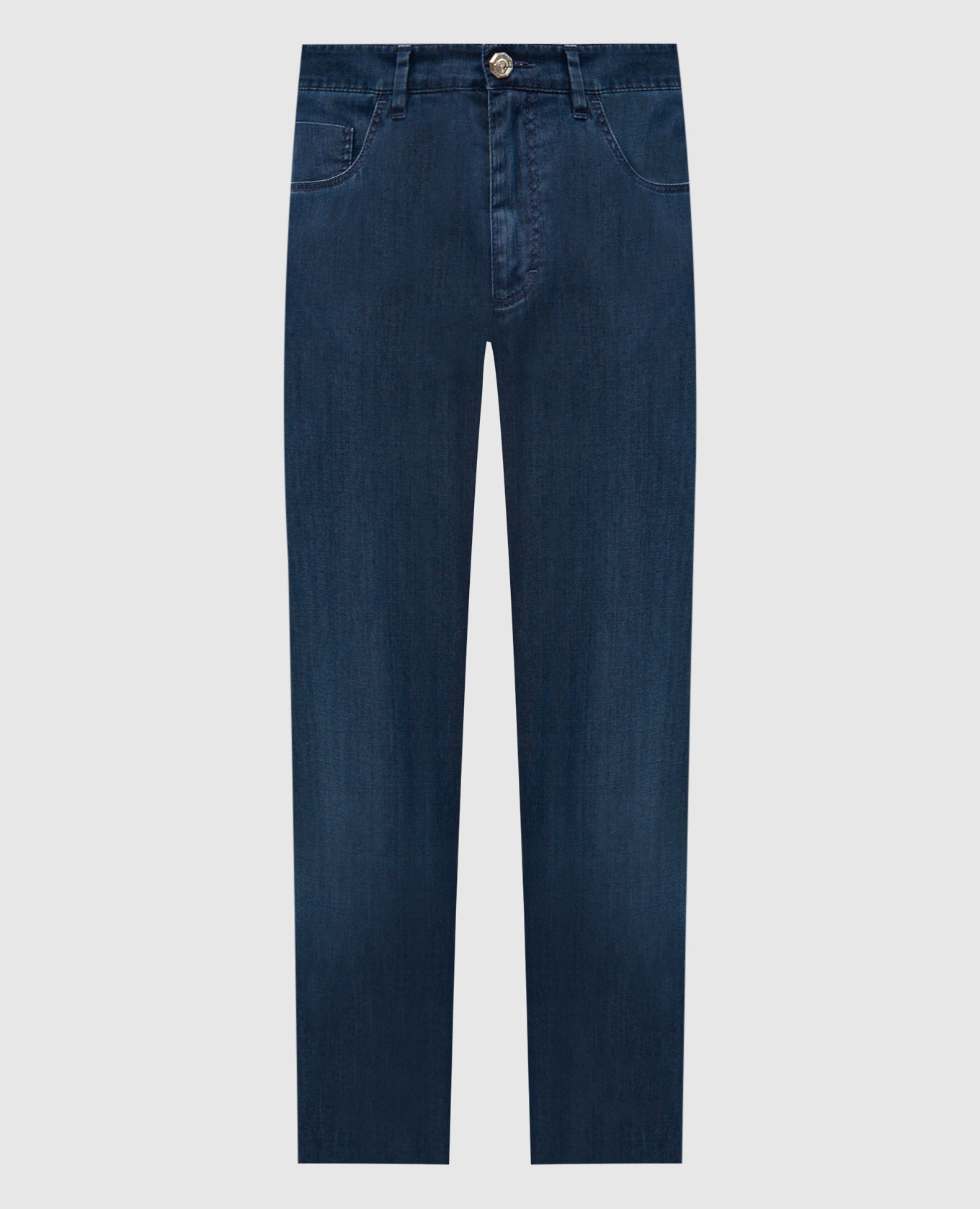 Blue jeans with logo Stefano Ricci