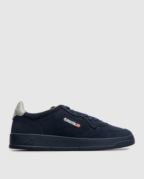 AUTRY Medalist blue suede sneakers AULMOH07