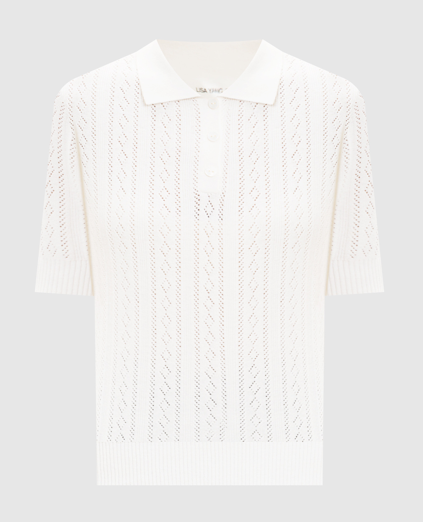 

Cristine white polo shirt with cashmere pattern LISA YANG