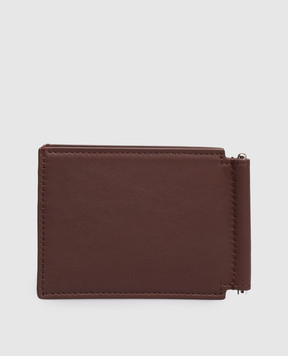 Brunello Cucinelli Brown leather wallet with embossed logo MWZNBU440