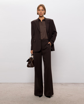 Twinset Brown wool pants 262TT2223