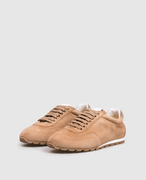 Doucal's Brown suede sneakers with logo DD8903JULTPZ853