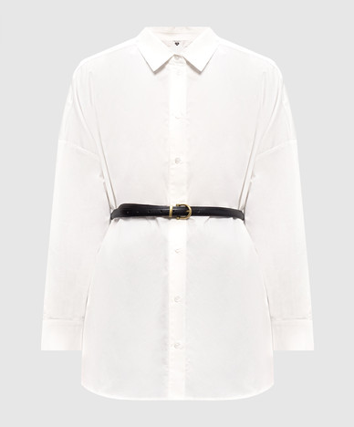 White shirt with belt