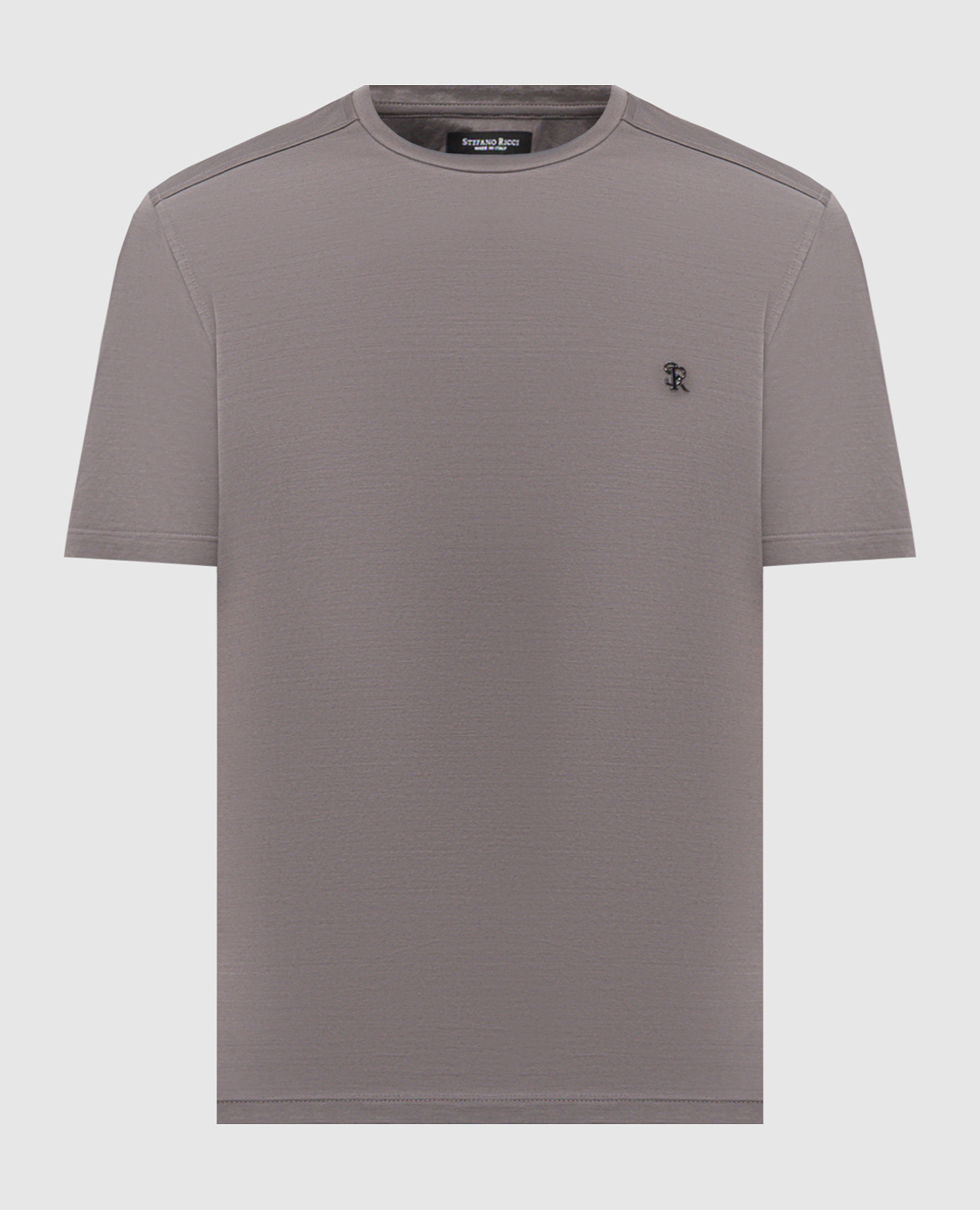 Grey T-shirt with monogram logo