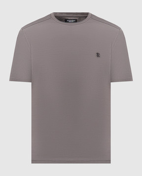 Stefano Ricci Grey T-shirt with monogram logo MNH6105140TE0001