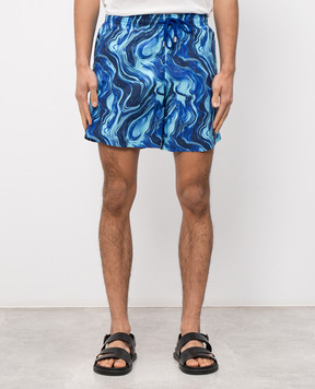 Vilebrequin Blue Marble Swim Shorts MOOEB126