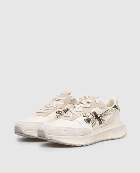 Premiata Beige Lauryn combination sneakers LAURYN8183